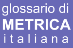glossario di metrica italiana